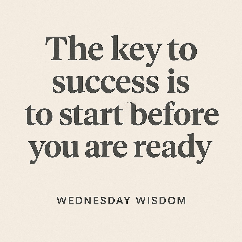 Midweek reminder: You don’t have to be ready, you just have to begin. 🌱#WednesdayWisdom