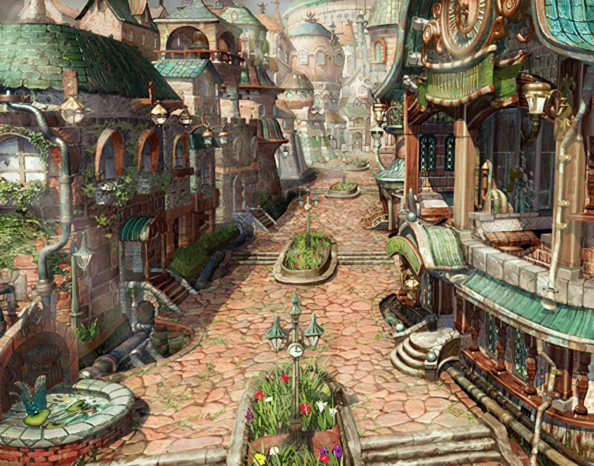Garnetffluvr's tweet photo. I say this religiously but Final Fantasy IX truly has some of the most wonderful and charming aesthetic designs of any game there is. 

Just the thought of seeing any of this expanded upon in a remake would make me so emotional and happy. I’d legit cry. 🥺

#FF9 #FFIX https://t.co/ur38DEWBAk