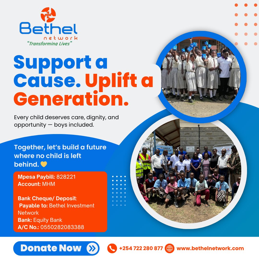 Support a Cause. Uplift a Generation.
 Every child deserves care, dignity, and opportunity — boys included.
Your donation can help provide basic essentials, mentorship, and support for young boys to grow into confident, empowered men.
#DonateForChange #SupportOurBoys #BethelCares