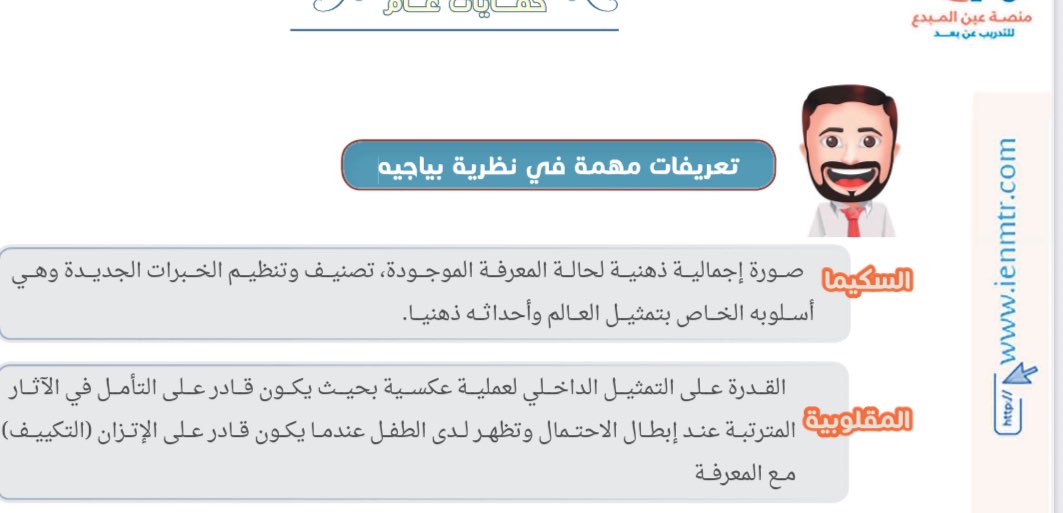 صباح السعادة والنشاط على الجميع
ربي يسعدكم وتنالوا ما تتمنوا 

اليوم رح نبلش في التلجرام بأول نظريات النمو وهي نظرية بياجيه في النمو المعرفي 

ورح اجاوب على جميع استفساراتكم واسئلتكم في النظرية بإذن الله في قناة الاستعداد لاختبار #الرخصة_المهنية_عام في التلجرام