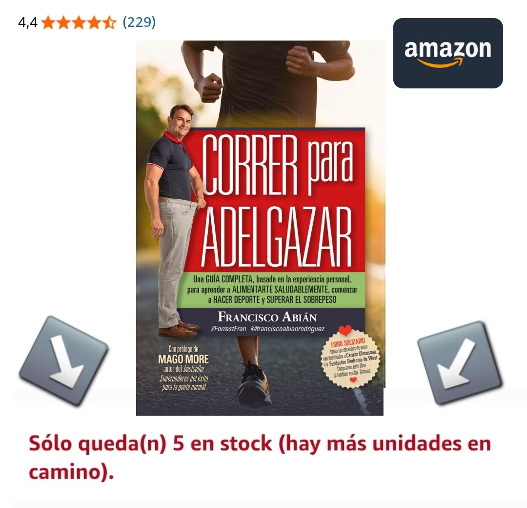 Francisco Abián (@franciscoabian) on Twitter photo ¡Corre, compra el libro antes de que se agote! 🏃♀️🏃♀️🏃♂️🏃♂️📚📚📚⬇️⬇️
amazon.es/Correr-para-Ad…
<a href="/ForrestFran_/">Francisco Abián #ForrestFran</a> ¡Corre, compra el libro antes de que se agote! 🏃♀️🏃♀️🏃♂️🏃♂️📚📚📚⬇️⬇️
amazon.es/Correr-para-Ad…
<a href="/ForrestFran_/">Francisco Abián #ForrestFran</a>
