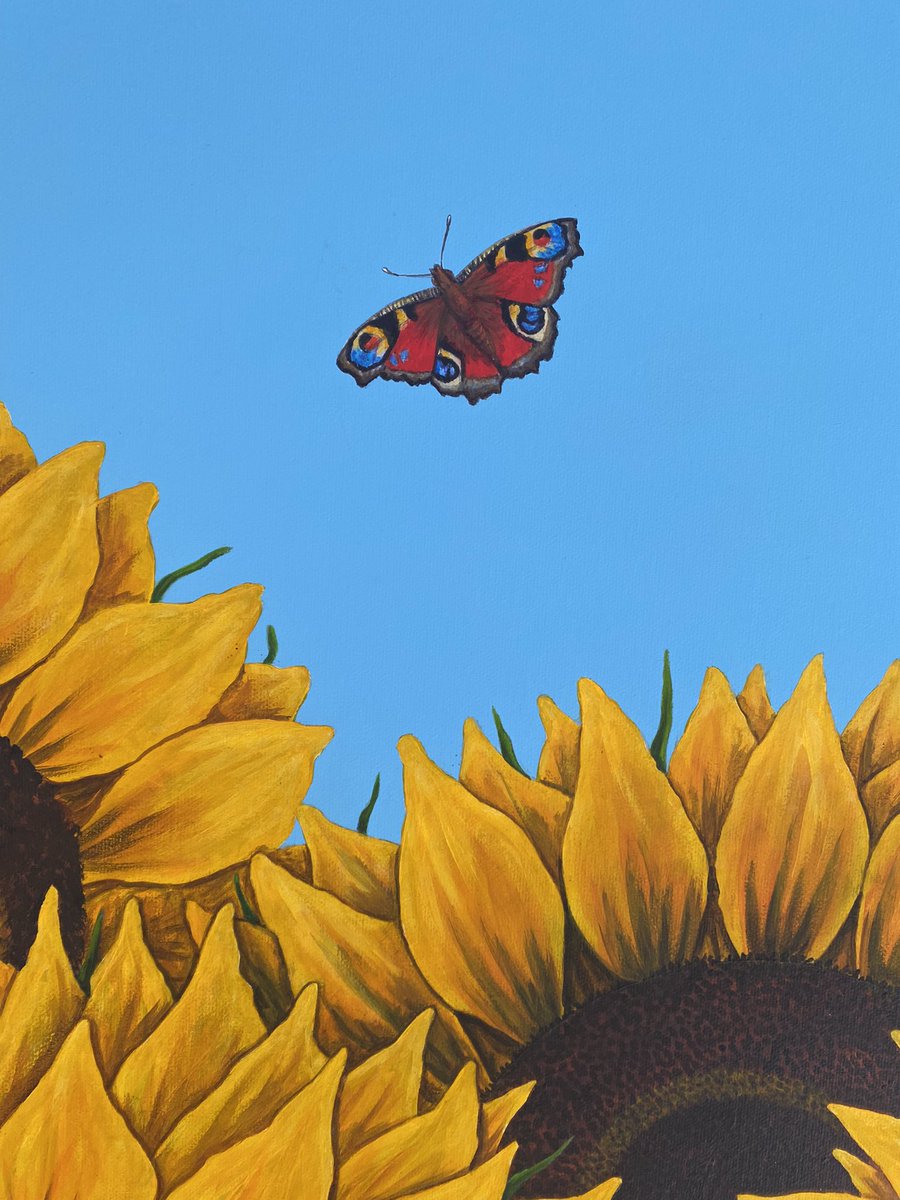 Not just fish! ‘From now on in, it’s strictly blue sky’, 100cm x 150cm painting on box canvas. The final weekend of South East Open Studios 2025…Come and visit my studio in Langton Green TN3 0DG, open to visitors 10am - 5pm. Open Saturday 21st &amp; Sunday 22nd June.