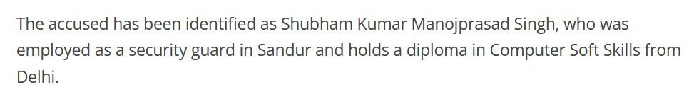 TweetzBallari's tweet photo. Up Guy named shubham kumar Who was working as Security Guard in Sandur has been arrested by Maharashtra Police !!
#BringILPForKarnataka
#StopUncontrolledMigration https://t.co/tsKrzCLOJk