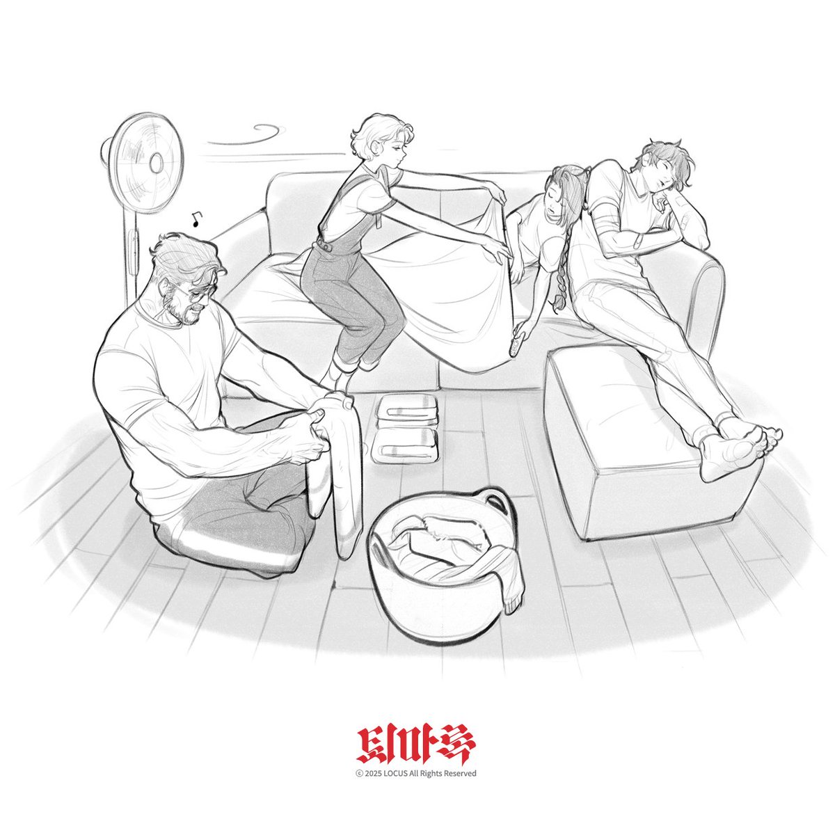 업무 *까고 우리 사랑 퇴마록 일러 뜯어보기
- 근육빵빵 박신부님 추리닝 입고 빨래 개면서 콧노래🎶
- 승희 입가에 미소 띤 거 봐... 점프슈트 착장에 개큰절 올림
- 준후애기가 리모컨 권력 있는 거 진짜 캐해 나랑 찰떡잘알
- 현암 팔뚝 상처투성이에 맨발 이거도 캐해 맛잘알 으앙😭