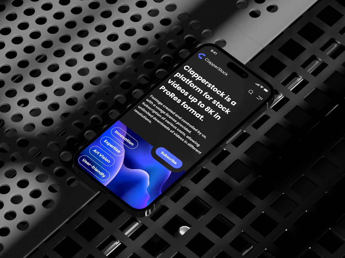 We built the brand for Clapperstock — a stock video platform for creators who care about quality.

→ Bold identity
→ Clear positioning
→ Frictionless website

Making 8K ProRes videos accessible &amp; trusted.

Building something valuable? Let your brand show it. Let's talk.