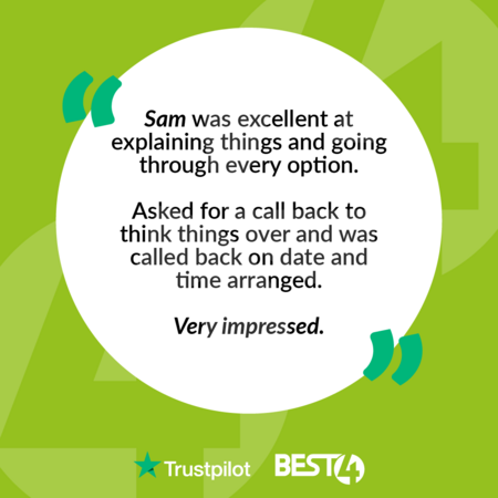 Best4UK's tweet photo. Our dedication to providing top notch customer service is never ending and we’re excited to see this echoed back through a wonderful review on Trustpilot! All thanks to our amazing telesales team.

#Best4Warranty #Trustpilot https://t.co/1KkJyulSDC
