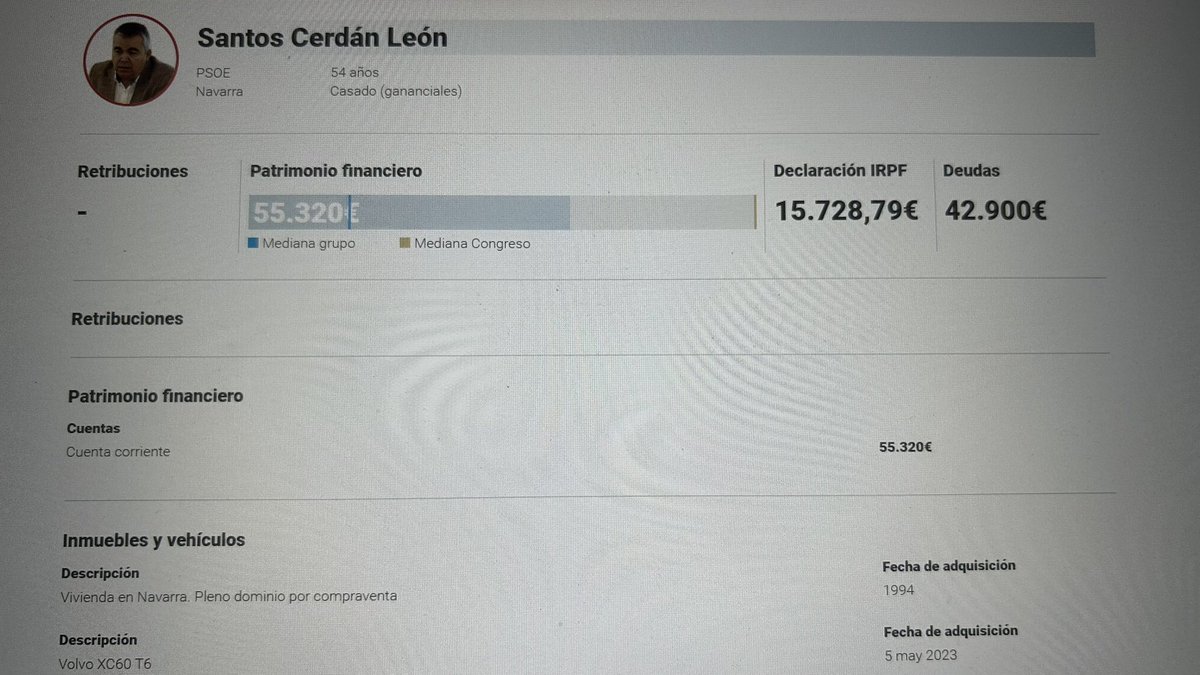 Dos imágenes que se cuentan solo con dos preguntas sencillas: ¿Sirve de algo la declaración de bienes? ¿Declaran lo que les da la gana y no se comprueba?