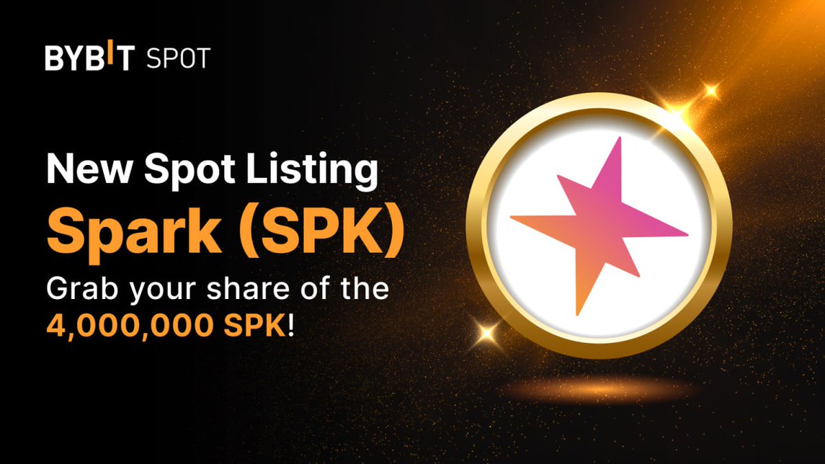 🚀 Ready to ignite your portfolio? 
Sign up on Bybit Spot and snag 2,500 SPK tokens FREE (worth ~$130)! 
🎉 Spark ($SPK) is LIVE—trade &amp; deposit to grab your share of the 4,000,000 SPK prize pool! 🔥🔗 

bit.ly/4nbMYhS

#SparkToken #SPK #Bybit #CryptoGiveaway #FreeToken