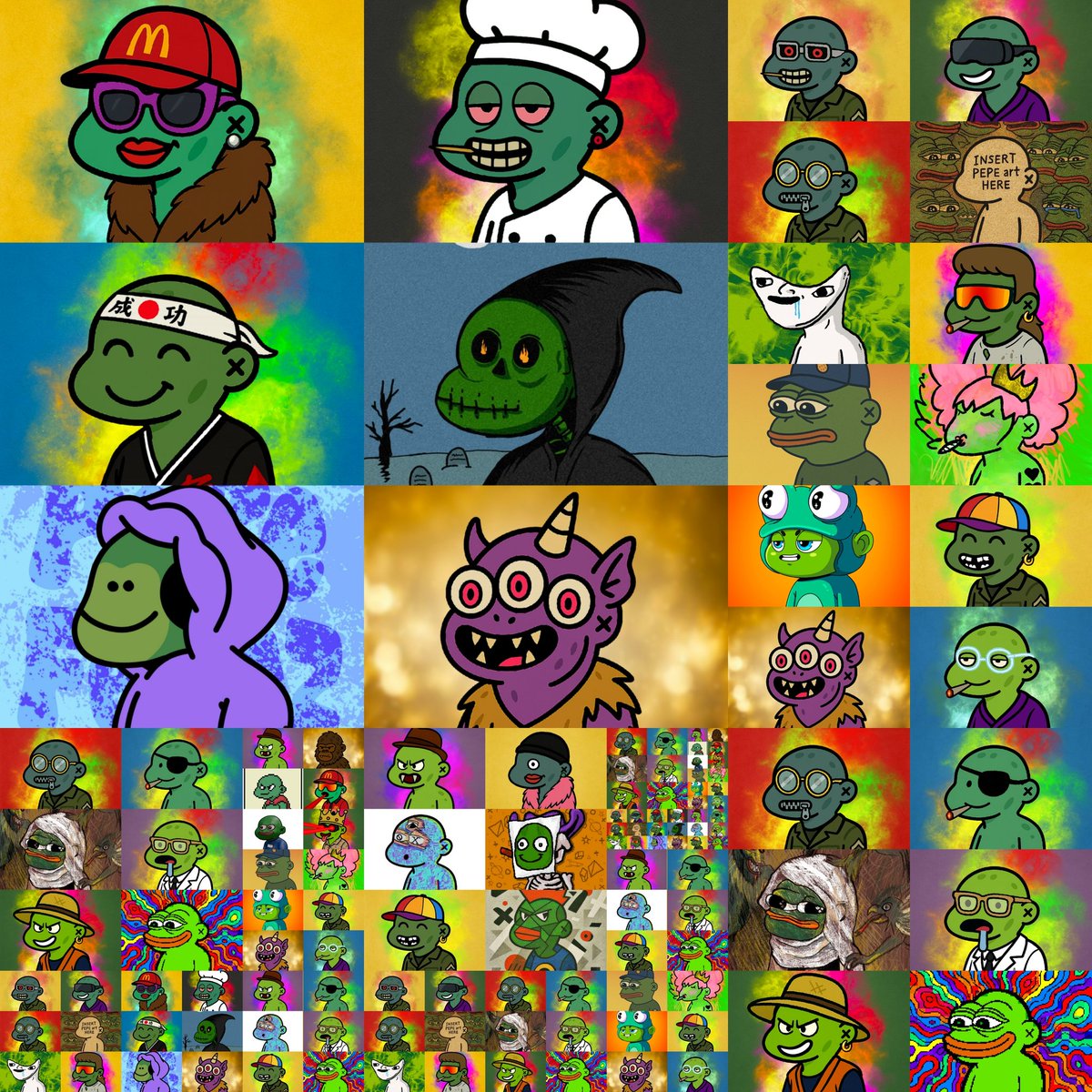 Pepe Fellaz Public Mint

Total Supply 
3333 Unique Pepe Fellaz 

• 0.0025 #BASE on ethereum
• 43 Unique 1/1s created by 38 Pepe Artists
• 15 Special 1/15 Charecters

foundation.app/mint/base/0xc6…

🐸🐸