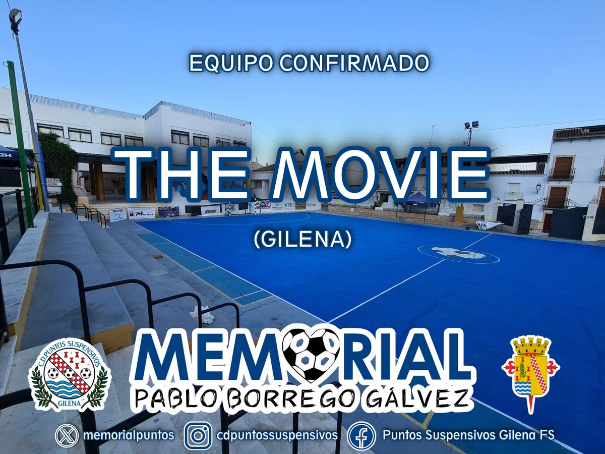 📣Equipo confirmado

Nuestro décimo equipo es el equipo local The Movie.

Equipo dirigido por el polivalente Jose Manuel Luna Paez que debutará como entrenador de futsal.

Ya solo faltan cinco equipos para cerrar el cupo de equipos oficiales del memorial 2025. 

Mucha suerte.