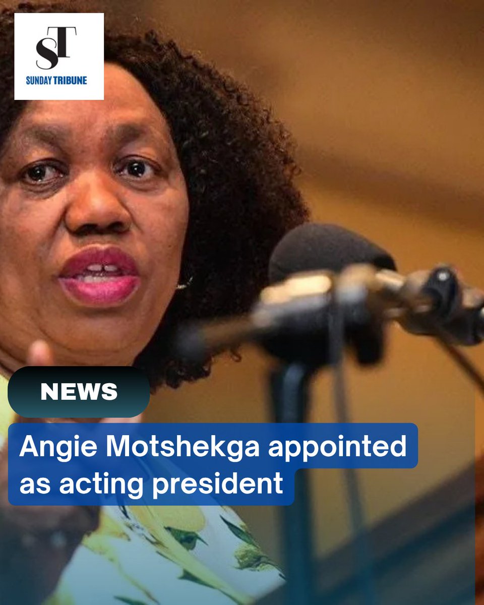 Angie Motshekga has been appointed Acting President of South Africa as President Ramaphosa attends the G7 Leadership Summit in Canada.

Read more: iol.co.za/news/politics/…

#AngieMotshekga #ActingPresident #G7Summit #SouthAfrica #Politics #RussiaUkraineWar #ClubWorldCup