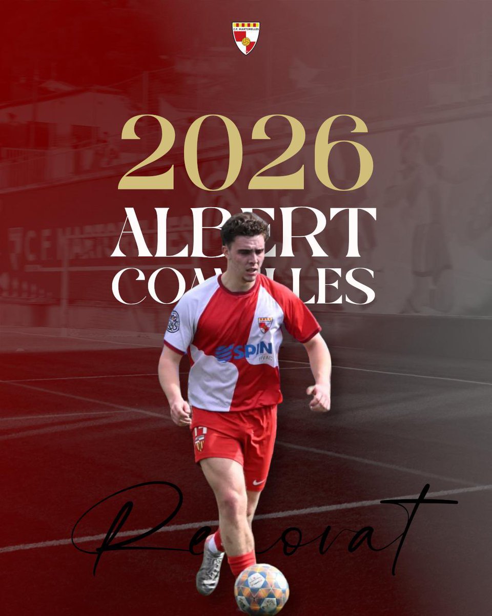 CF Martorelles (@cfmartorelles) on Twitter photo ✍️  Albert Comelles i Martorelles continuaran junts una temporada més.
Polivalència per la línia defensiva, i un mal de cap pels atacants rivals, Come continua amb nosaltres. 
Sort i éxits ! 🔴⚪️ ✍️  Albert Comelles i Martorelles continuaran junts una temporada més.
Polivalència per la línia defensiva, i un mal de cap pels atacants rivals, Come continua amb nosaltres. 
Sort i éxits ! 🔴⚪️