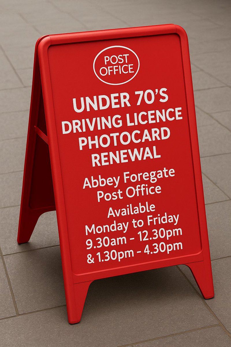 📍 166 Abbey Foregate SY2 6AL
🗓️ Monday to Friday 
🚙 Free parking
🐶 Dog friendly 

#postoffice #shrewsbury #cardshop #shropshire #freeparking #dogfriendly #banking #passports #drivinglicence #currency #euros #dollars  #weekend #swissfrancs #digitalpassportservice #holidaymoney