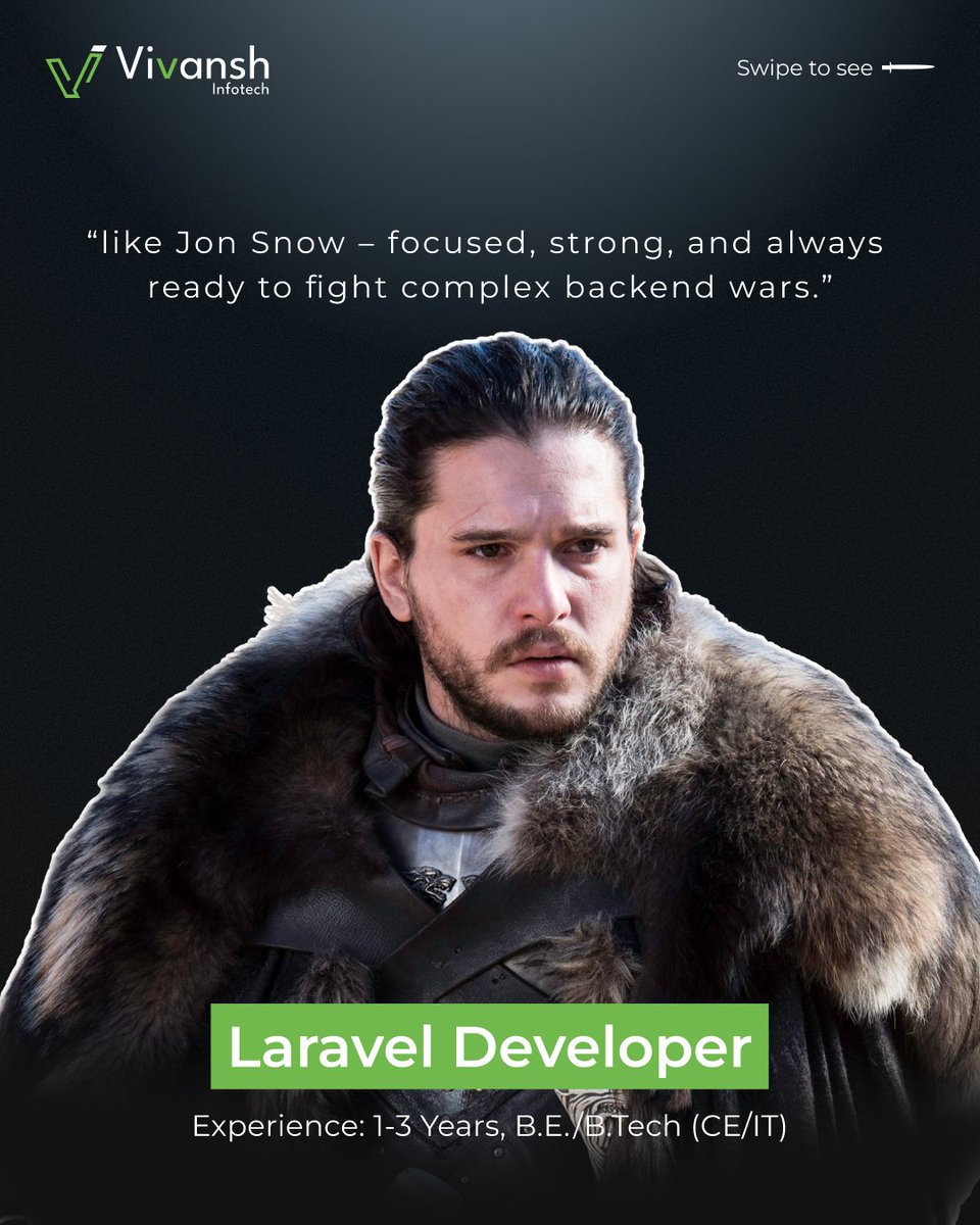 VivanshInfotech's tweet photo. 🏰 Code is Coming! Join our tech realm as a Developer or BDE. 🏰

Forge your future where logic rules, and legends are built one commit at a time.

#VivanshInfotech #HouseOfDevelopers #JoinTheRealm #CodeThrone #ReactJS #Laravel  #Python #BDE #WeAreHiring #GameOfCode #Hiring https://t.co/dUcNWTng6F