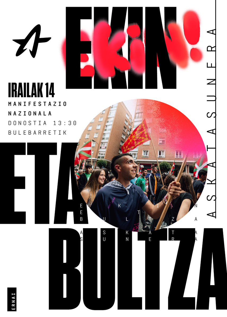 50 urte pasa dira Txiki eta Otegi erail zituztenetik. 
50 urtera, gazteok gure etorkizunaren alde borrokan jarraitzen dugu. Gure belaunaldiak, ekarpena egin behar diogu borroka honi.

Zapalkuntza guztien gaindipena helburu, independentzirantz bultzatzen jarraitzeko unea da.