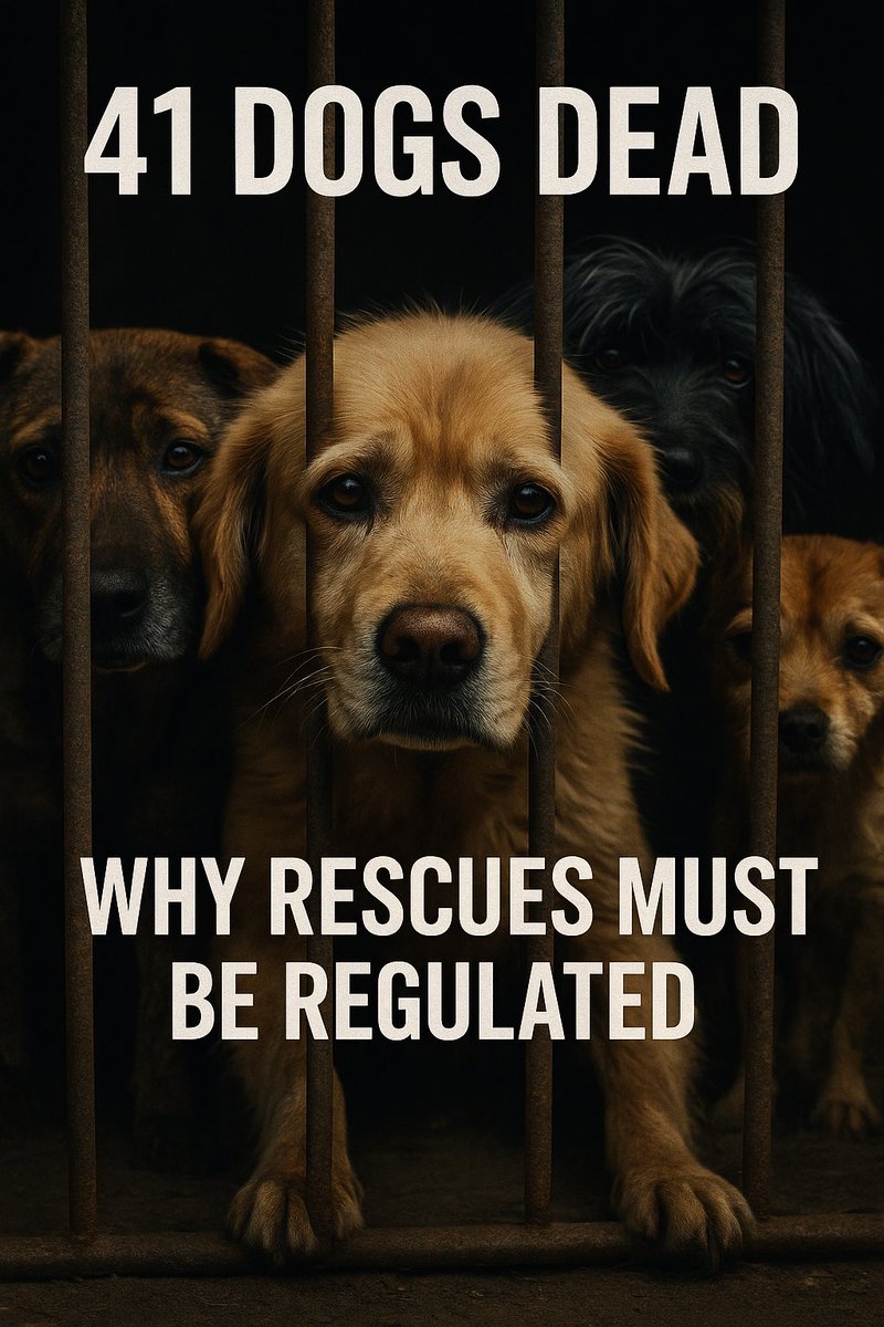 41 dogs. Dead in a "rescue."
Not illness. Not age.
Neglect. Suffering. Silence.

We must regulate rescues.
We must protect them.

Sign. Share. Be their voice.
👉 petition.parliament.uk/petitions/7186…
#ForThe41 #RegulateRescues #NoToRogueRescue <a href="/WoodgreenPets/">Woodgreen Pets Charity</a>
<a href="/PetsatHome/">Pets at Home</a>
#NoToRogueRescue