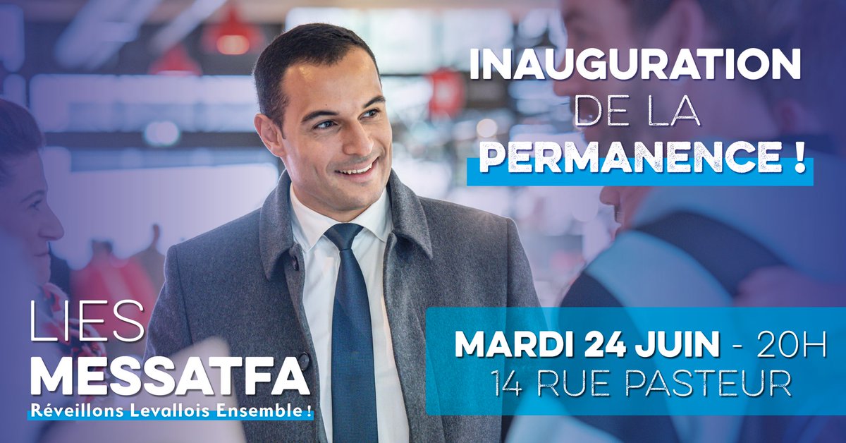 📣 Inauguration de notre permanence à #Levallois !

📅 Mardi 24 juin à 20h
📍 14 rue Pasteur - 92300 Levallois-Perret

Un moment convivial pour échanger, se retrouver, et parler ensemble de l’avenir de notre #ville.

👉 Inscription ici : forms.gle/GBpAURx9hAJhPn… #Municipales