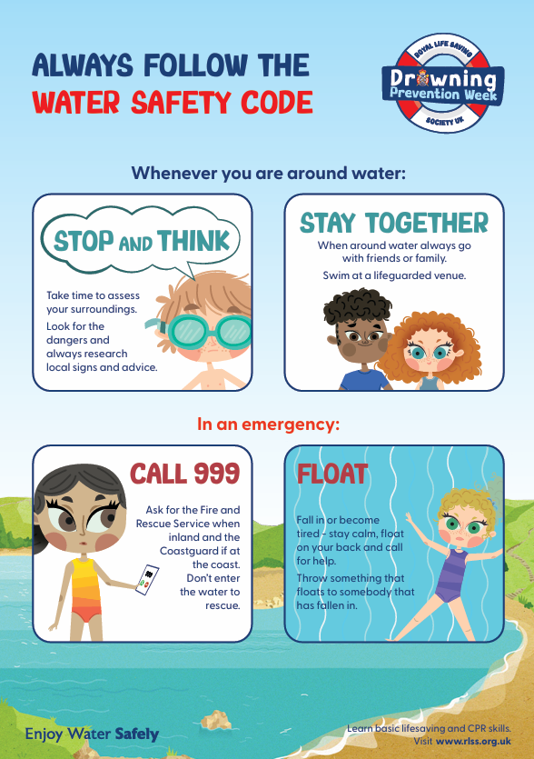zambezisports's tweet photo. GET TO KNOW YOUR WATER SAFETY CODE 💦📢

Teaching your child the code from a young age allows them to feel safe around water, making them not only competent swimmers, but also swimmers that know what to do in an emergency.

#zambezi #watersafetycode #DPW #enjoywatersafely https://t.co/4fdHEXFKnO