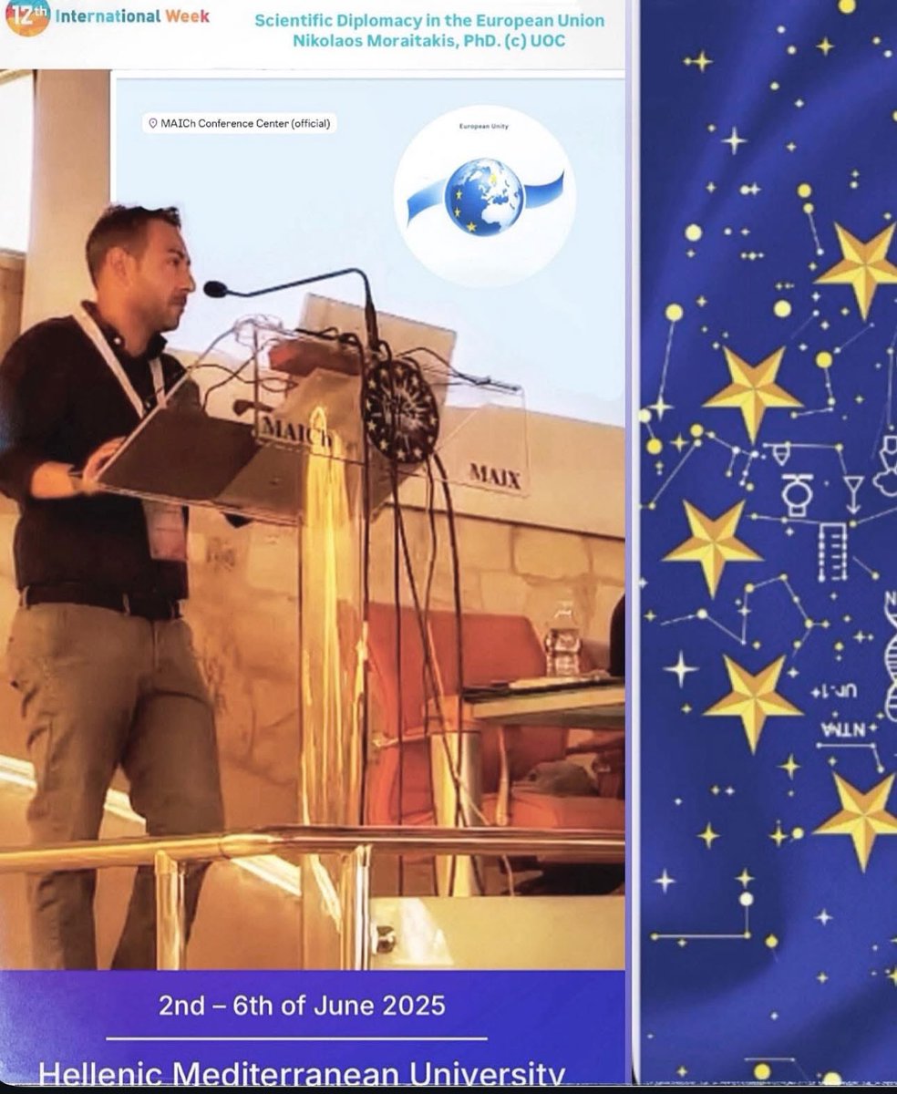 nicolas_em_'s tweet photo. 🎙️ Honored to speak at the 12th International Week @MAICh 🇬🇷 on Science Diplomacy in the EU: Bridging research, innovation &amp; global cooperation 🌍.
Scientific diplomacy is a key to tackling global challenges together.
#ScienceDiplomacy #EU #HMU #Innovation #GlobalCollaboration https://t.co/iJcMmm3Vbw
