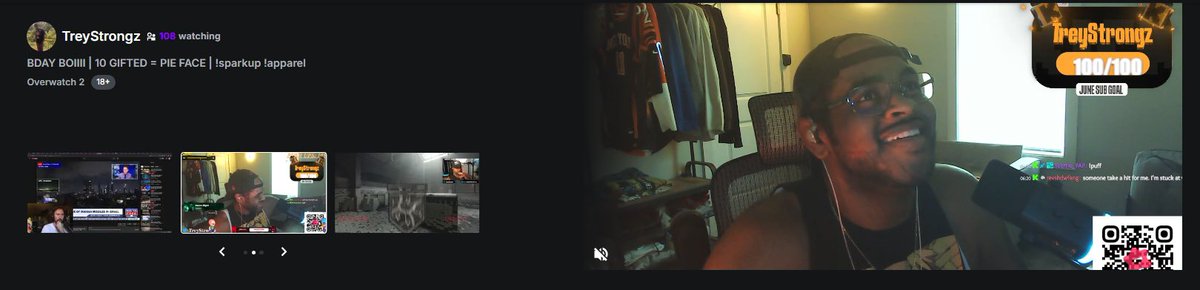 Home safe after dropping off Ma Dukes!

Thank you to everyone that spent some time with me on my birthday.
This is the first sub goal I’ve ever hit live on <a href="/KickStreaming/">Kick</a>. And we hit FP for the first time ever!
I don’t get celebrated like this so it did spike my anxiety a bit..