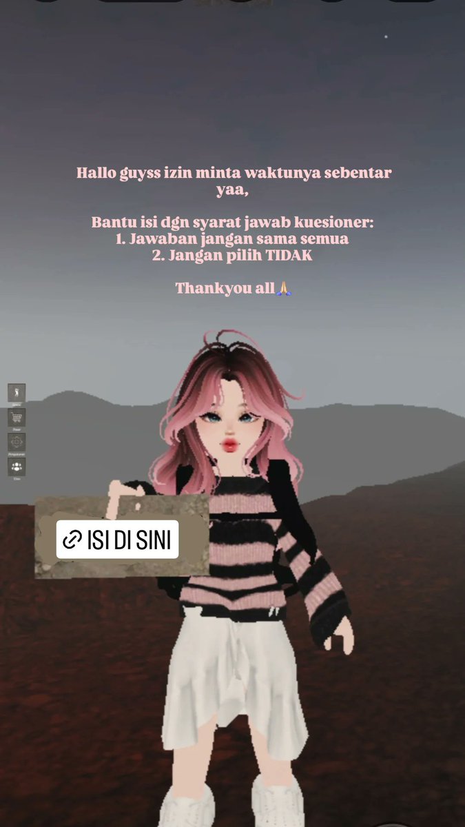 aryaroses15's tweet photo. Yg butuh responden ayo barter
Aku nyari 200 responden🙏

#barterkuesioner #wisuda2025 #sidangskripsi #kuliah https://t.co/uIDGHCYTZp