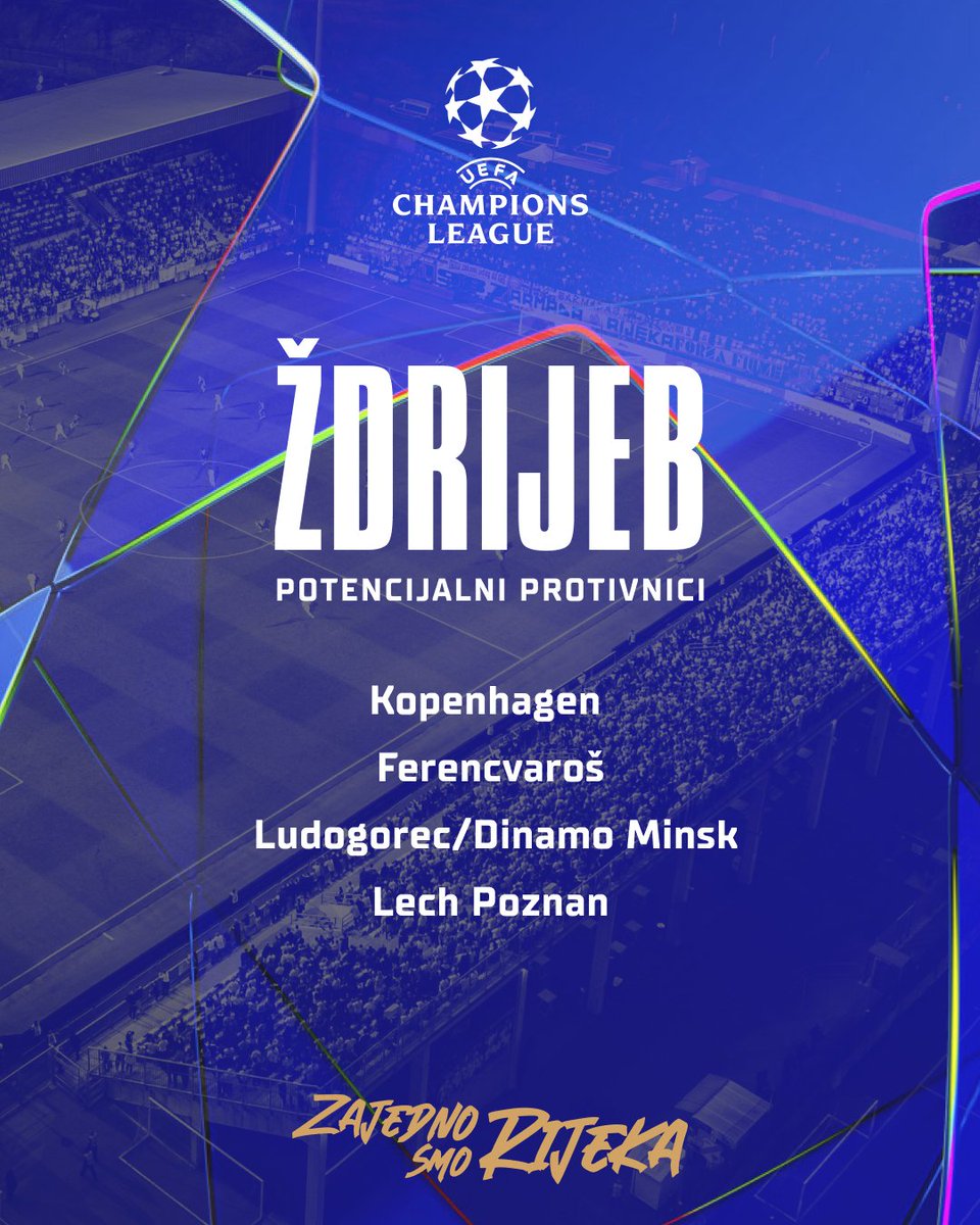 🦈 Čekamo ždrijeb kvalifikacija Lige prvaka 🔵⚪

#ZajednosmoRijeka #HNKRijeka #UCL