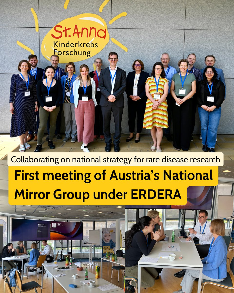 StAnna_CCRI's tweet image. 💡 Austria’s National Mirror Group under @ERDERA_org, initiated by Prof. @KaanBoztug (St. Anna CCRI), met to define a 3-year roadmap for rare disease research, uniting science, care & policy across sectors.