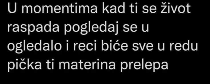 ImeMiJeMi's tweet photo. Možda pomogne, šta ja znam.
Dobro jutro. https://t.co/jJLXTq695I