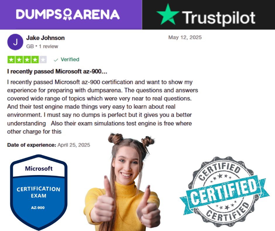 dumpsarena's tweet image. ✅ Real Practice Questions
⭐ Verified Trustpilot Reviews
📚 Study Smart, Pass Fast!
👉 dumpsarena.co
trustpilot.com/review/dumpsar…
#AzureFundamentals #Dumpsarena #SplunkCertification #Dumpsarena #pekgy #Encantadia #adese #China #caseyreport #Vecinos17J #dunknatachai
