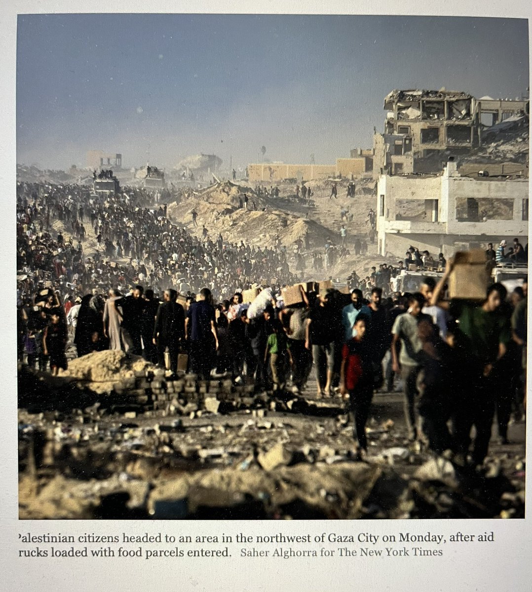To borrow the words of Van Heuven Goedhart, the first UNHCR, the situation captured on this photograph (NYT today) should burn holes in our conscience.