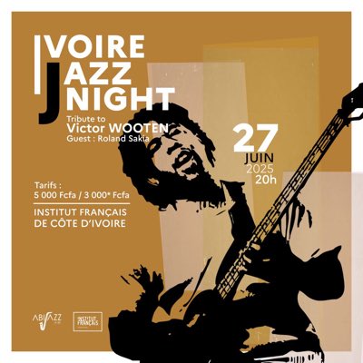 abijazzday's tweet photo. #IvoreJazzNight Tribute to Victor Wooten avec Roland Sakia!! 27 juin! Don’t miss it ! https://t.co/QuvkTlbqgb