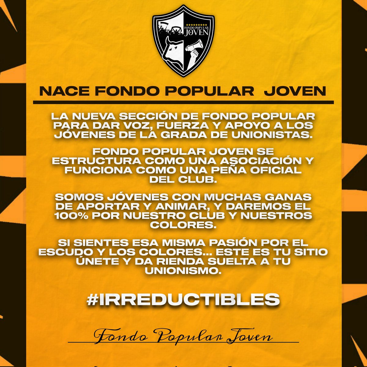 🆕 | 𝗡𝗮𝗰𝗲 𝗙𝗼𝗻𝗱𝗼 𝗣𝗼𝗽𝘂𝗹𝗮𝗿 𝗝𝗼𝘃𝗲𝗻 

#Irreductibles⚪⚫