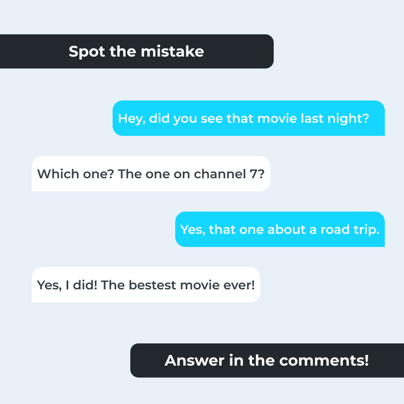 Spot the error challenge! 🔎 Share your keen eye in the comments and identify the mistake 👀. Don't forget to mention how it should be corrected to achieve grammatical accuracy! 💪🔝
