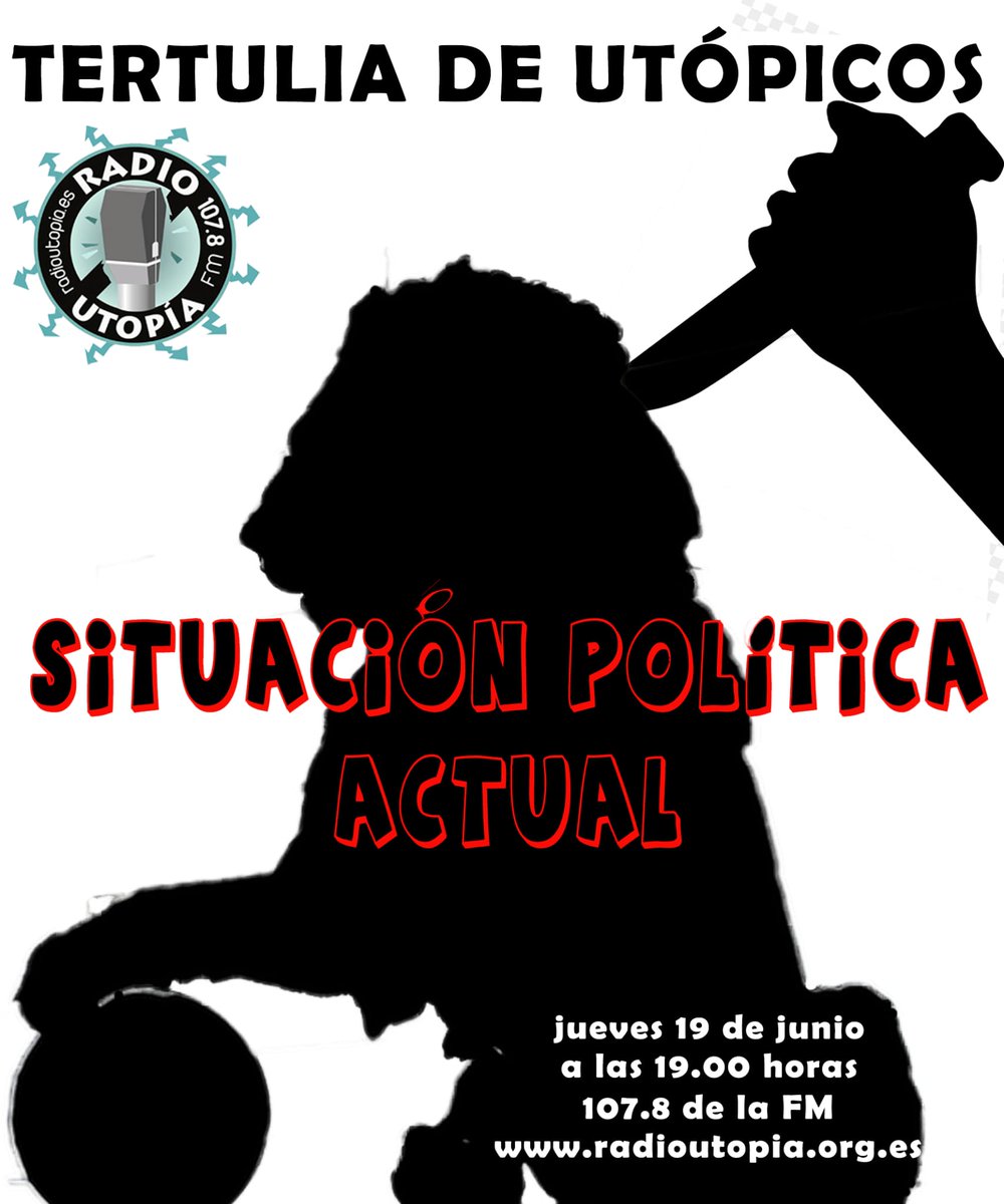 Tertulia de Utópicos es el programa en el que los alumnos del curso de radio pueden hacer sus practicas en riguroso directo Los Jueves a las 19:00
radioutopia.org.es/p/tertulia-uto…… 

#Radio #Sanse #Madrid #Alcobendas #Algete #Pedrezuela #ElMolar #TresCantos #Valdetorres #FuenteelSaz
