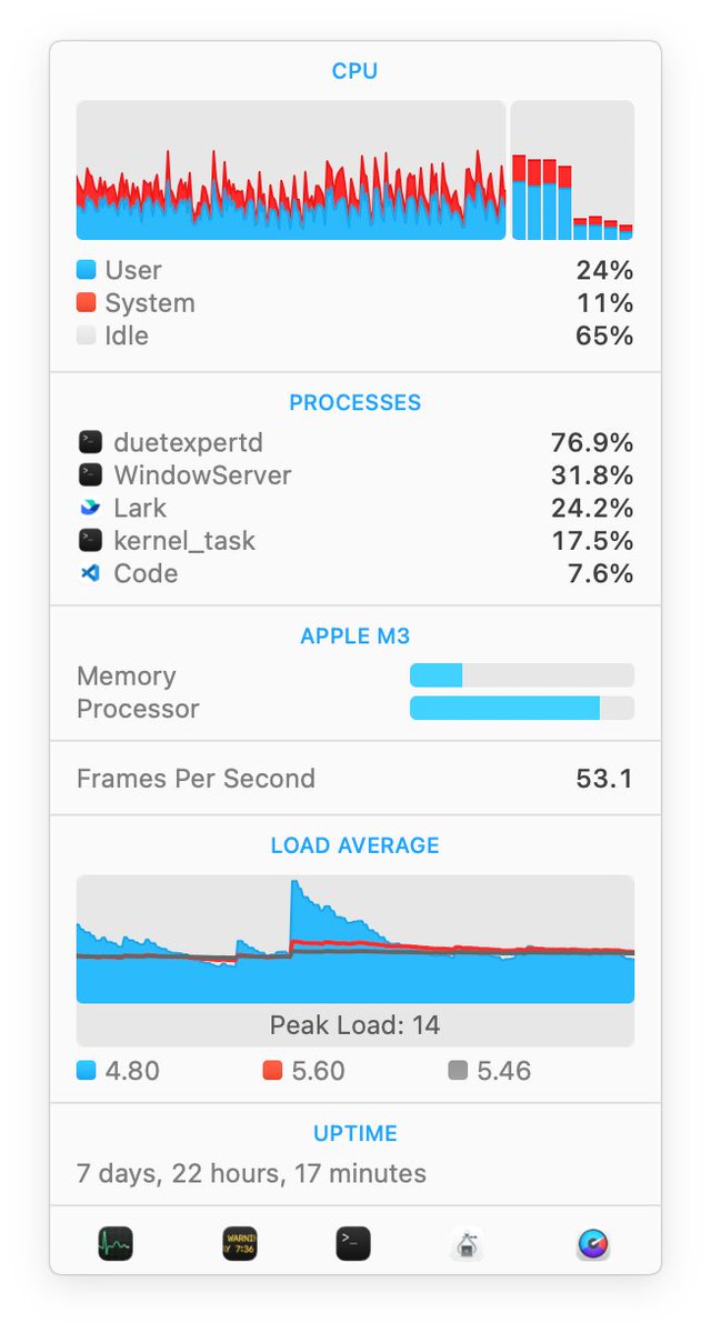 这个 duetexpertd 也不知道是啥，升级 macOS 26 之后续航直接崩了 😂