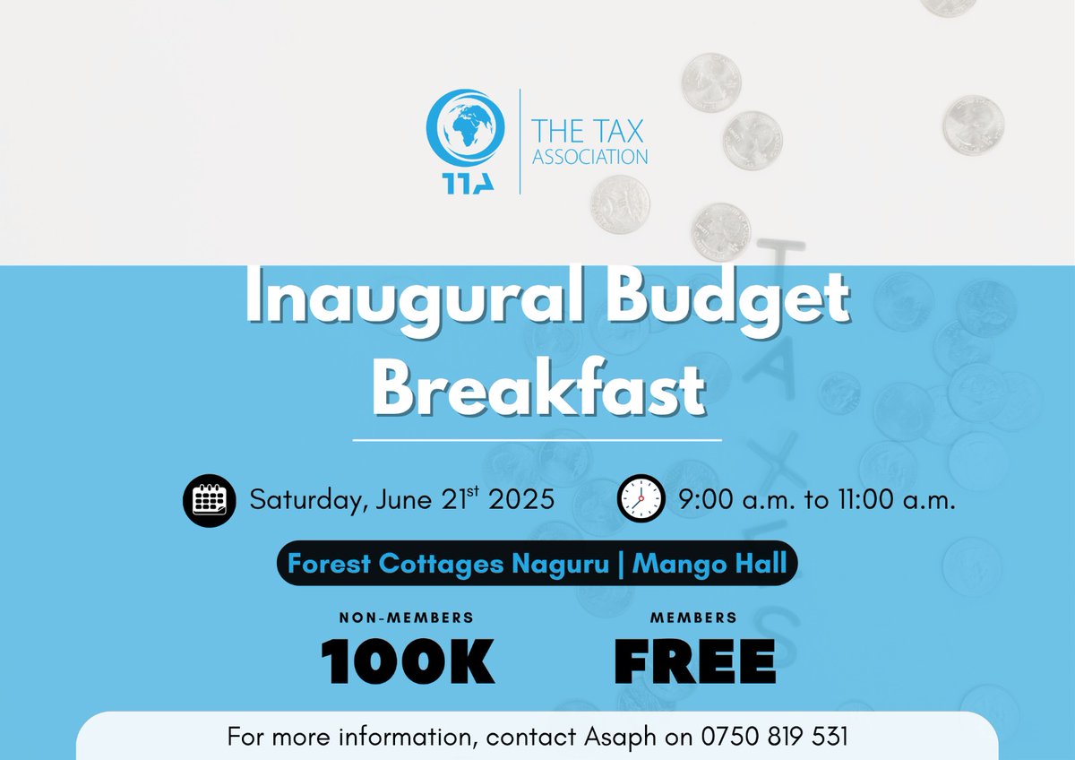 Country men and women!
The inaugural Budget breakfast is going down this Saturday, spare time and be with us.