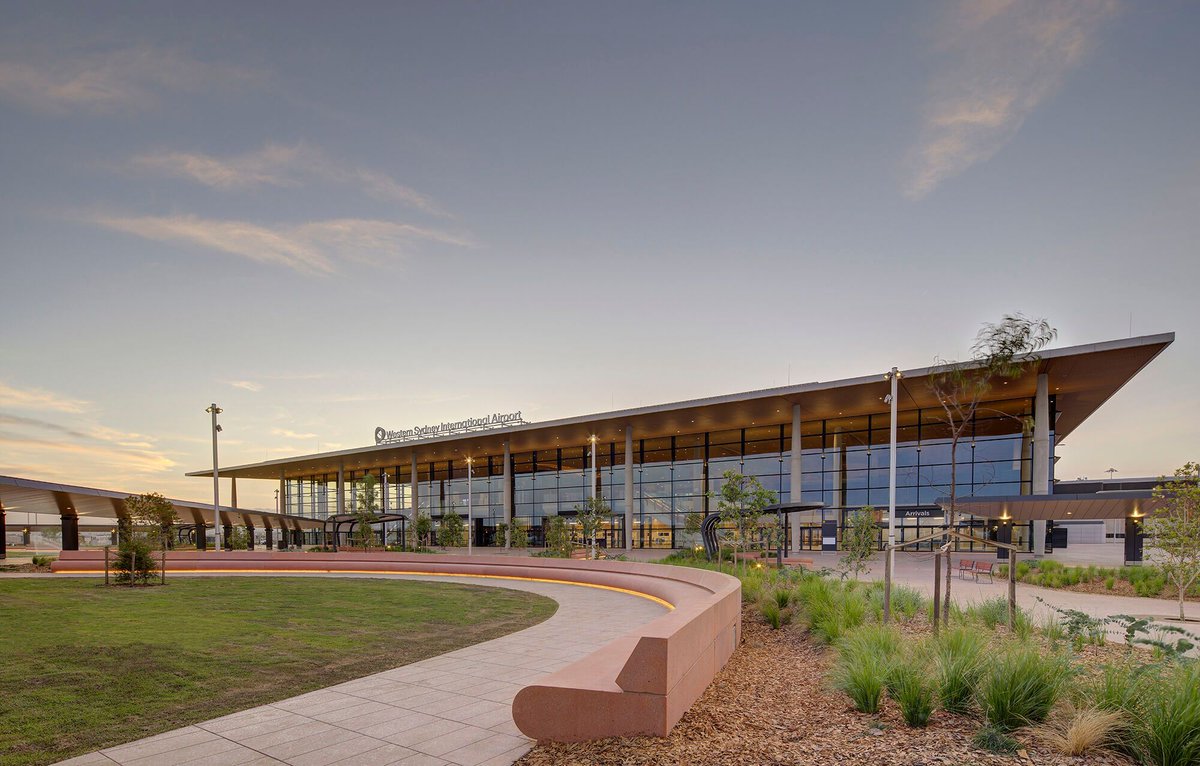 Archello's tweet image. Light-filled, grounded in Country, and built for longevity—Western Sydney International Airport by COX, Zaha Hadid Architects, and Woods Bagot redefines terminal architecture. 
buff.ly/HjObDzg

#RegenerativeDesign #AirportArchitecture #MaterialsMatter