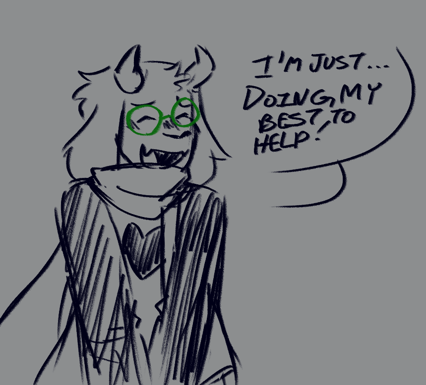 Ari_isOnFire_'s tweet image. that moment when my monkie kid oc and ralsei are the same person