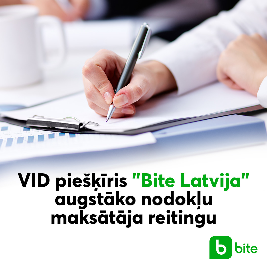 Valsts ieņēmumu dienests "Bite Latvija" ir piešķīris A kategorijas nodokļu maksātāja reitingu. Tas ir apliecinājums, ka esam uzticams nodokļu maksātājs, kā arī gan valstij, gan mūsu klientiem un darbiniekiem uzticams sadarbības partneris. 🙌