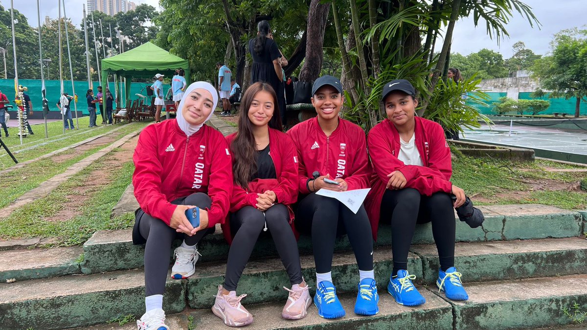 🇶🇦 Qatar’s female national team 🎾 participates in 2025 Billie Jean King Cup Asia/Oceania Group III Event A. 

#qatartennisfederation #qatar #tennis #billiejeanking #billiejeankingcup
