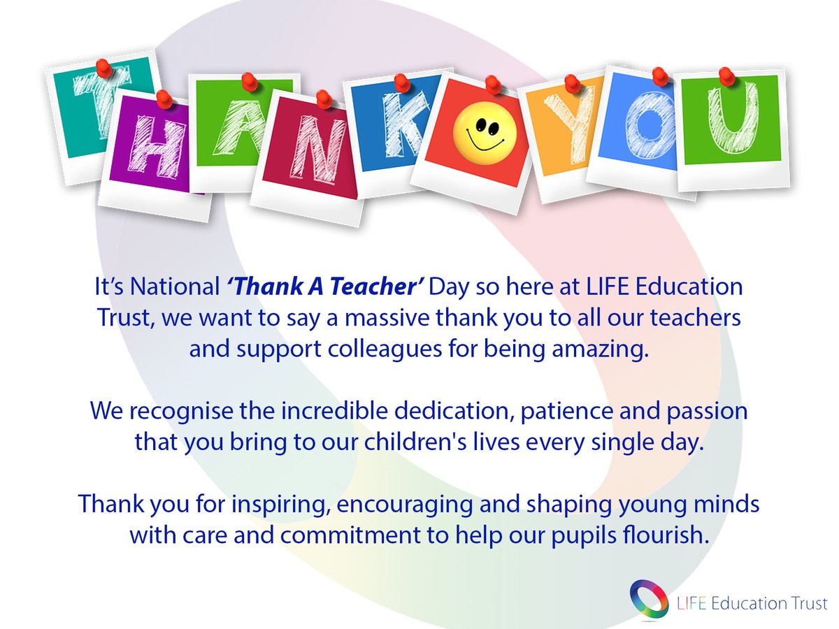 lifeedutrust's tweet image. #teachers #thankateacher #thankateacherday #education