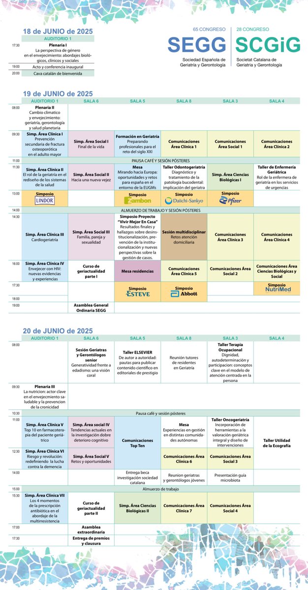 🥁🥁Avui comença el 65 congrés de la <a href="/seggeriatria/">SEGG</a> i el 28 congrés de la <a href="/SCGiG/">SCGiG</a> en Barcelona!!!📚

Consulteu cronograma⬇️⬇️⬇️

geriatria2025.com/cronograma/

Are you ready????🫵🏼🫵🏼🫵🏼

#congreso #geriatrics #congresosegg #congresscgig