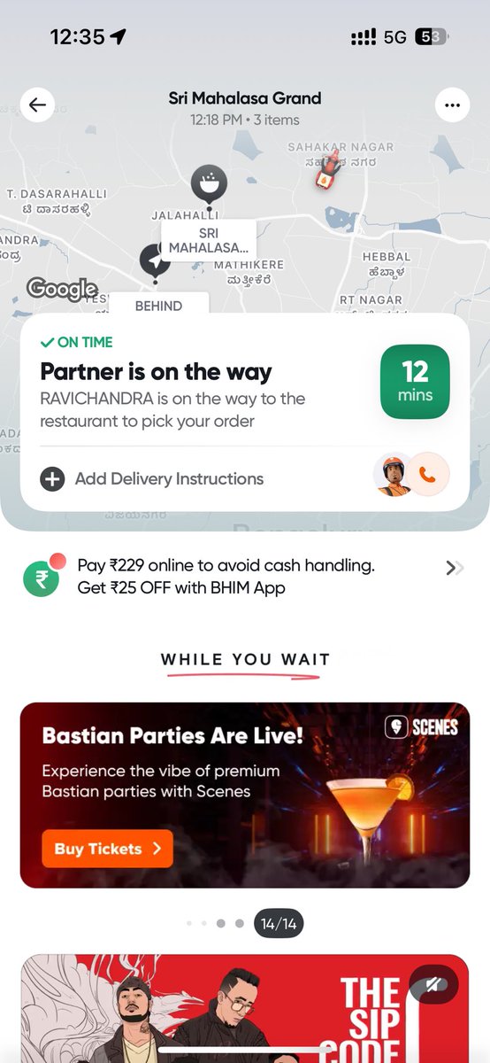 Rishu Mehra (@rishutechwriter) on Twitter photo From last 15 minutes I am seeing that my order is 12 mins away. And the rider is also no where near the restaurant to pickup. I don’t know what’s going on here <a href="/Swiggy/">Swiggy Food</a> <a href="/SwiggyCares/">Swiggy Cares</a> From last 15 minutes I am seeing that my order is 12 mins away. And the rider is also no where near the restaurant to pickup. I don’t know what’s going on here <a href="/Swiggy/">Swiggy Food</a> <a href="/SwiggyCares/">Swiggy Cares</a>