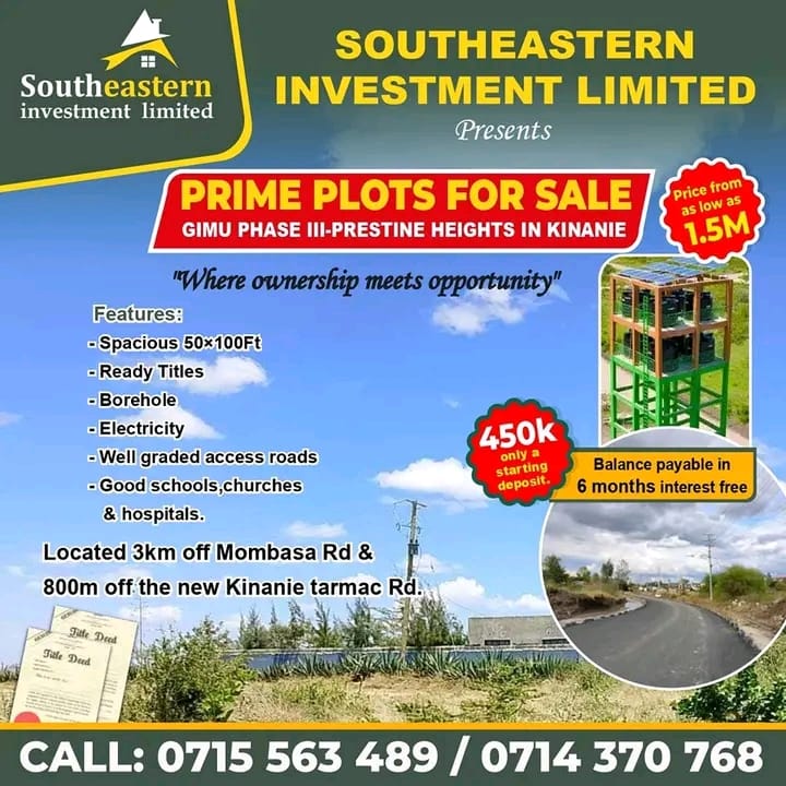 SouthE_Invest's tweet image. SPECIAL OFFER! PLOT  PRICES REDUCED FOR ONE MONTH
We're excited to announce a special one-month price drop on our plots at KINANIE IN ATHIRIVER.This is a great opportunity to invest in your future with significant savings. For a limited time,you can buy your  plot  at 1M only