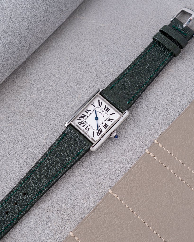 Chevre Slim Strap for Cartier Tank 

See more at my website: hoasavn.com