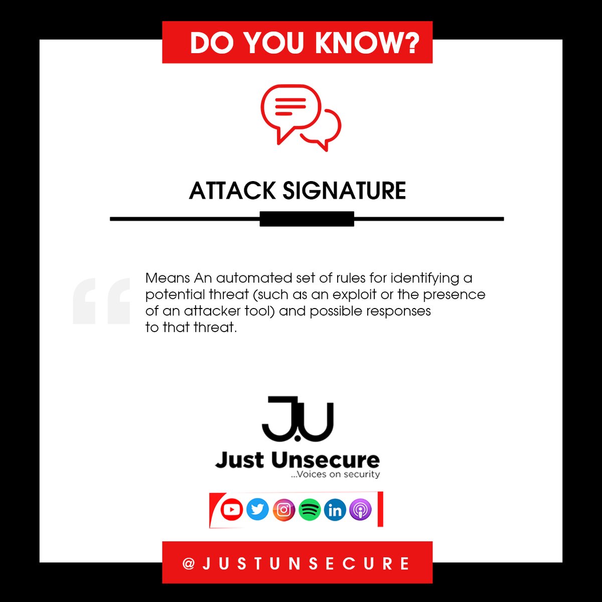 justunsecure's tweet image. #JustUnsecure #Cybersecurity101 
#LearnCybersecurity
#CyberEducation
#CyberSafe
#Cybersecurity
#InfoSec
#CyberAwareness