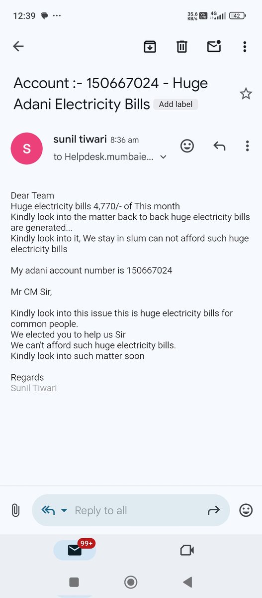 sunilwindows's tweet photo. @Adani_Elec_Mum @gautam_adani @CMOMaharashtra @PMOIndia 

Huge electricity bills for Mumbaikar 
Kindly look into this 
This is like EMI not the bill... https://t.co/dYzL8MKlAb