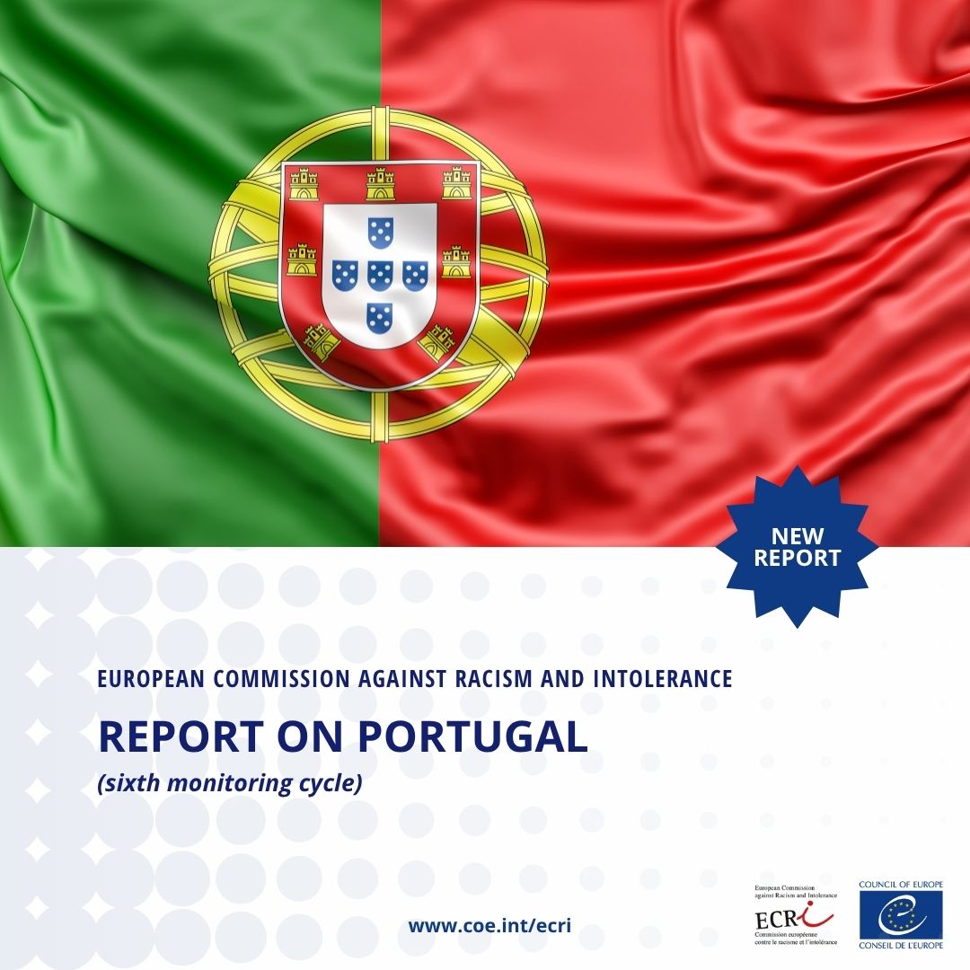 📢New ECRI report on #Portugal urges stronger action on hate crime response &amp; Roma inclusion.

✅ Positive steps on LGBTI rights &amp; anti-discrimination
⚠️ Gaps in hate crime recording, Roma housing, migrant integration

🗒️➡️go.coe.int/szaYC

#HumanRights #AntiRacism #ECRI
