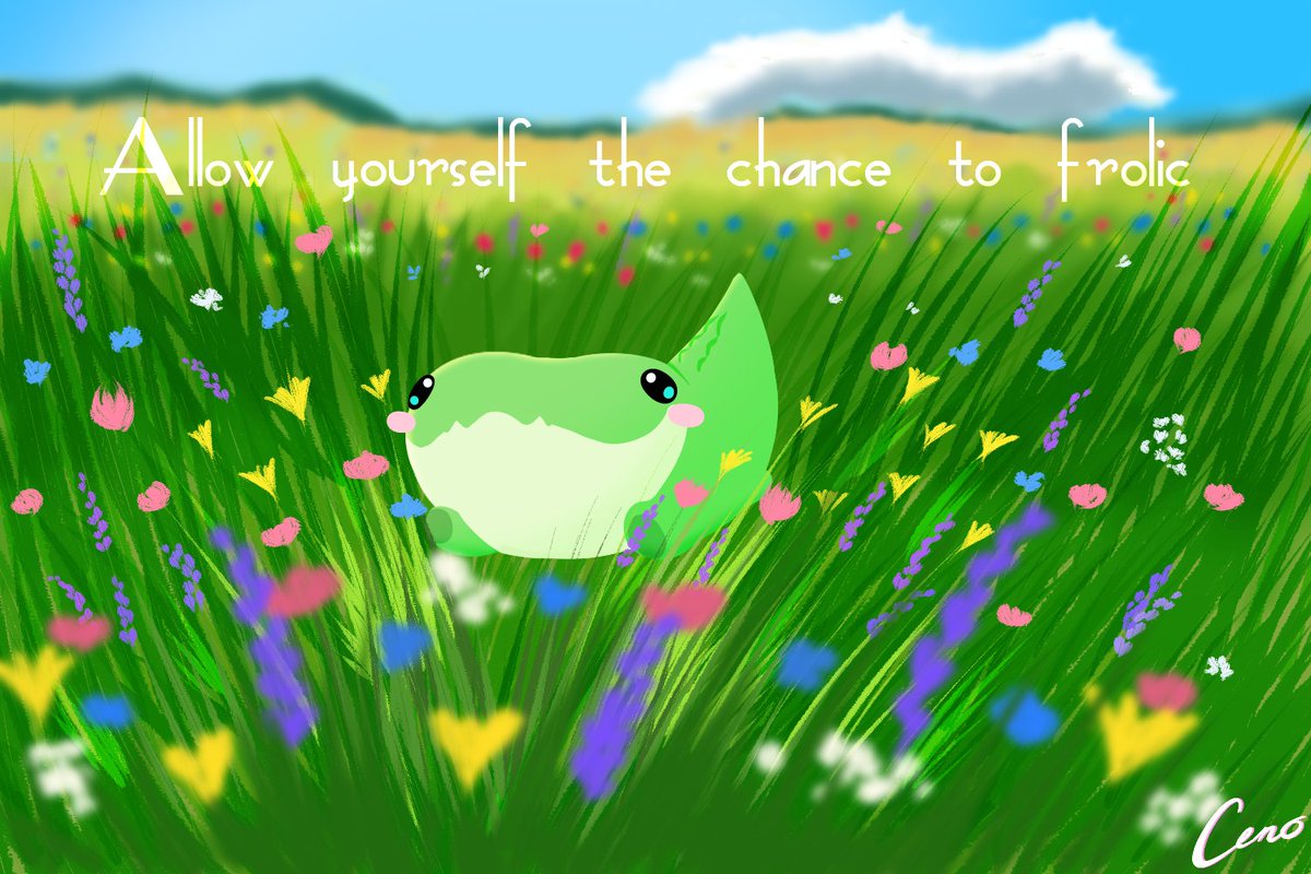 Allow yourself the chance to frolic 🌷🪻

Doodle from last night's stream