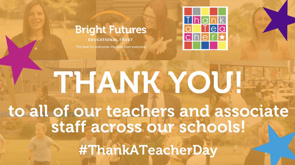 Bright Futures Educational Trust (@brightfutureset) on Twitter photo π Today is #ThankATeacherDay and we want to say a huge THANK YOU to the incredible teachers and associate staff across our schools! π
#ThankaTeacherDay #TeachingHeroes #LivingOurValues
#WeAreBrightFutures <a href="/UKThankATeacher/">Thank a Teacher UK</a>
WATCH OUR VIDEOπ: youtu.be/ACQCu1eymOA?feβ¦ π Today is #ThankATeacherDay and we want to say a huge THANK YOU to the incredible teachers and associate staff across our schools! π
#ThankaTeacherDay #TeachingHeroes #LivingOurValues
#WeAreBrightFutures <a href="/UKThankATeacher/">Thank a Teacher UK</a>
WATCH OUR VIDEOπ: youtu.be/ACQCu1eymOA?feβ¦